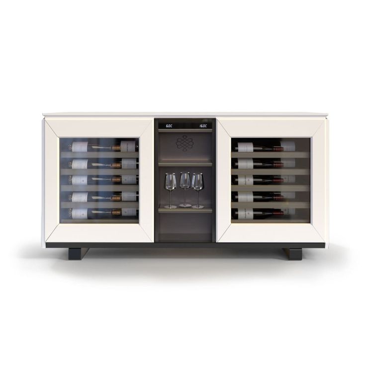2-temperature sideboard wine cabinet, white - Harmonie