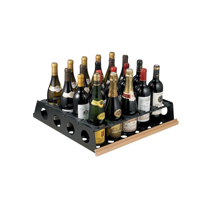 Tasting sliding shelf - 20 upright bottles