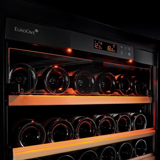 Large wine serving cabinet, 3-temperatures - Pure