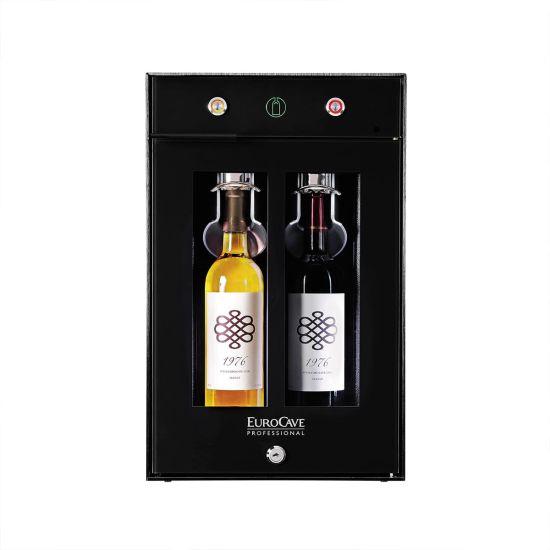 2-bottle wine bar - brings wine to the correct temperature and preserves open bottles