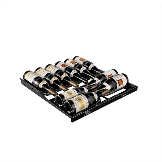 Revelation sliding shelf glossy black front - 12 bottles