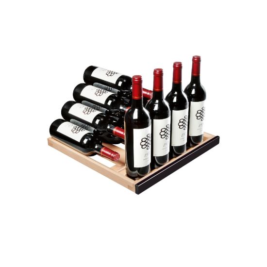 Storage shelf glossy black front - 22 bottles