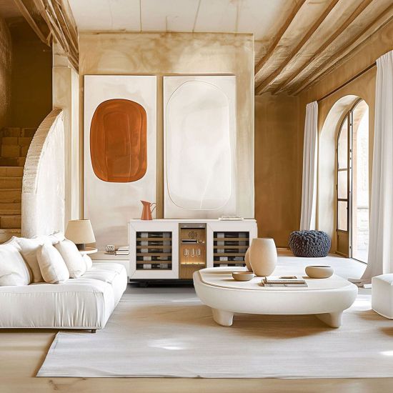 2-temperature sideboard wine cabinet, white - Harmonie