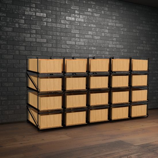 Storage system for 12-bottle wine cases