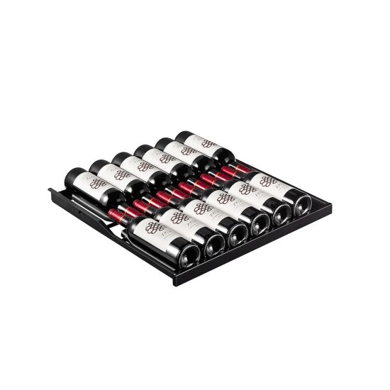 Revelation sliding shelf glossy black front - 12 bottles