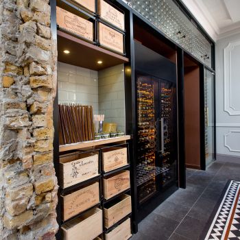 Storage system for 12-bottle wine cases