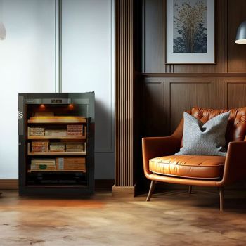 Sliding storage drawer for cigar humidor