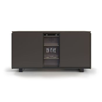 2-temperature sideboard wine cabinet in brown smoked - Harmonie