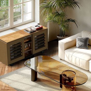 2-temperature sideboard wine cabinet in light oak - Harmonie