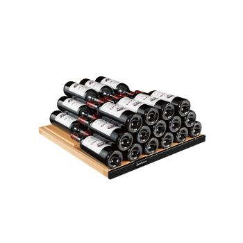 Revelation storage shelf glossy black front - 77 bottles