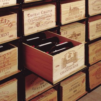 Storage system for 12-bottle wine cases