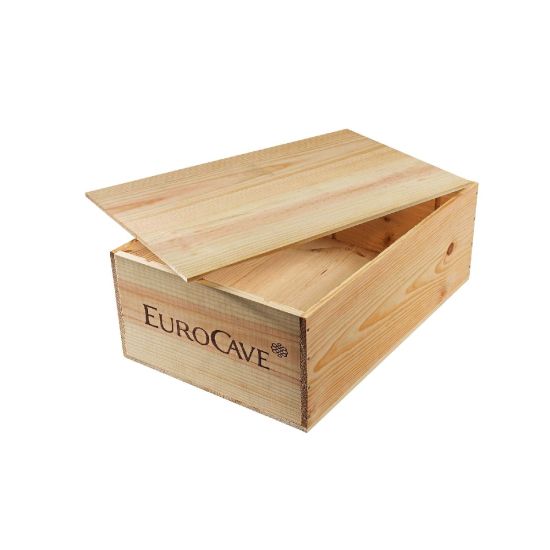 Wooden case for storing 12 wine bottles
