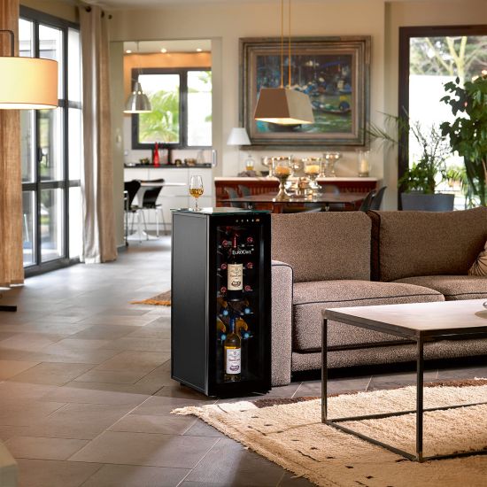 12-bottle wine bar - brings wine to the correct temperature and preserves open bottles