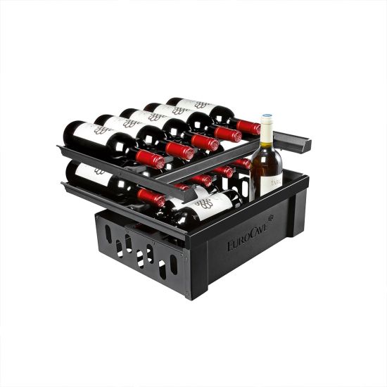 wine service kit aglossy black front - 16 bottles