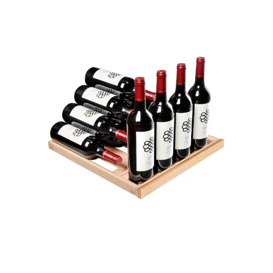 Storage shelf light oak front - 22 bottles