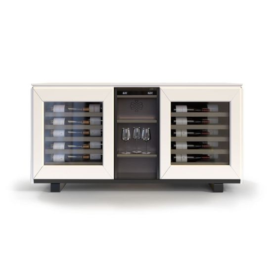 2-temperature sideboard wine cabinet, white - Harmonie
