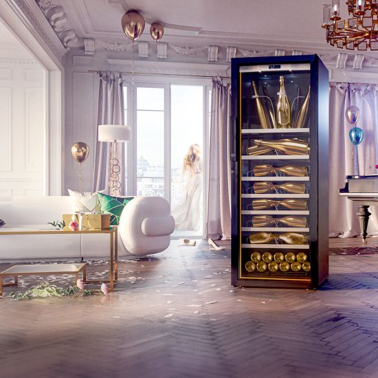 Large champagne cabinet, 1 temperature