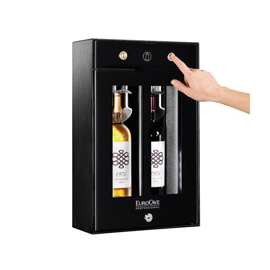 2-bottle wine bar - brings wine to the correct temperature and preserves open bottles