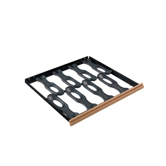 Compact sliding shelf wooden front - 8 bottles