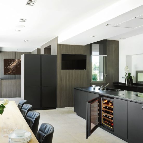 Small wine serving cabinet, multi-temperature, which can be built-in and fluh fitted - Inspiration