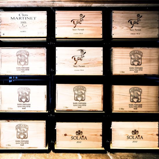 Storage system for 12-bottle wine cases