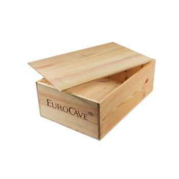 Wooden case for storing 12 wine bottles