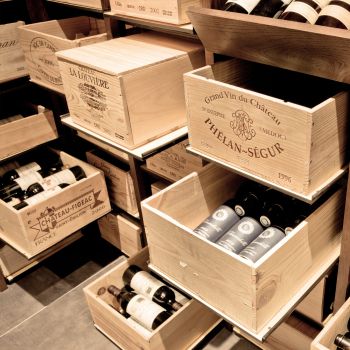 Storage system for 12-bottle wine cases