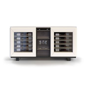 2-temperature sideboard wine cabinet, white - Harmonie
