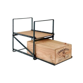 Storage system for 12-bottle wine cases