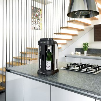 Wine bar for private individuals - brings wine to the correct serving temperature and displays open bottles - 2 bottles.