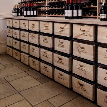 Storage system for 12-bottle wine cases