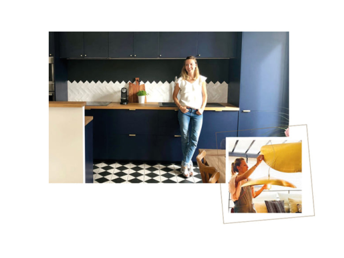 Project of a wine cabinet integrated in a custom-made bar.