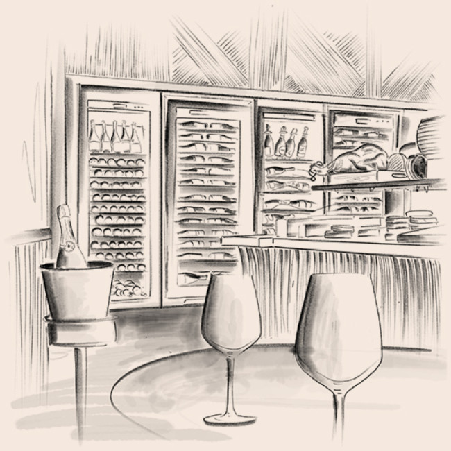 In the wine cellar at Fazenda,  London, England