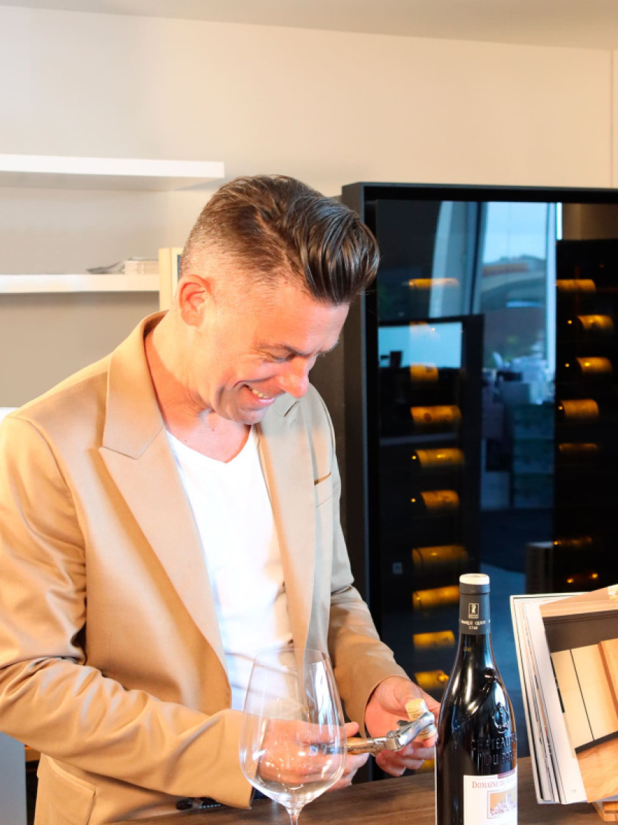Talk with Hugo Duchesne, Sommelier, Canada - Royale maturing wine cabinet