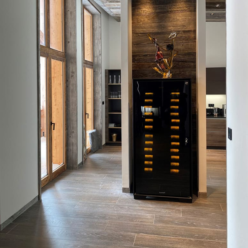 Royale luxury wine cabinet installation project carried out by the EuroCave Annecy shop