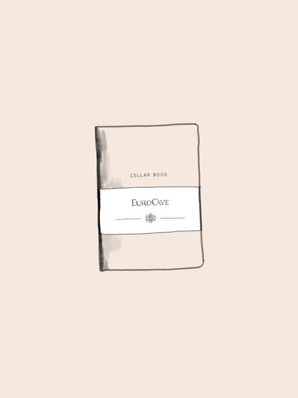 Illustration of a wine cellar book