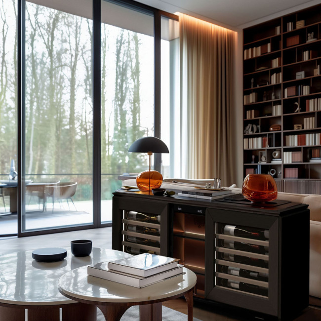 Combine a designer sideboard with a real electric wine cellar for cooling and storing wine, with all the eurocave technology built in and a 5-year manufacturer's guarantee.