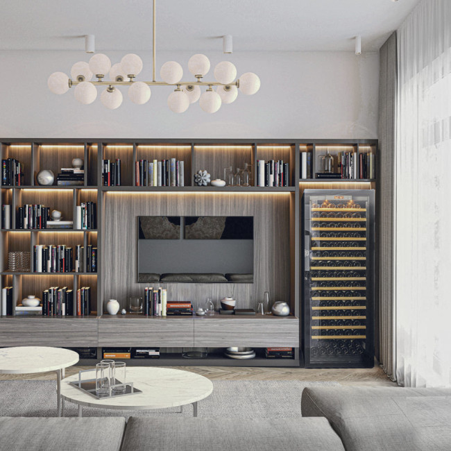 Wine cabinet 1 temperature with a glass door for the maturation of wines for several years. - EuroCave Pure