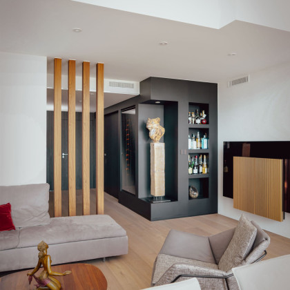 The world’s best wine fridge, EuroCave Royale, featured in a luxury French villa.