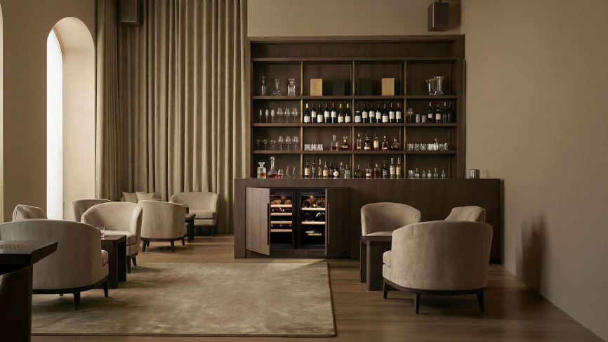Pair of under-counter wine fridges Compact collection seamlessly integrated into custom furniture